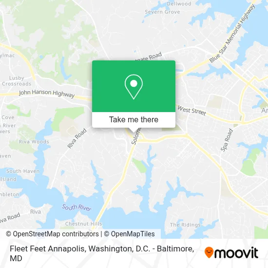 Fleet Feet Annapolis map