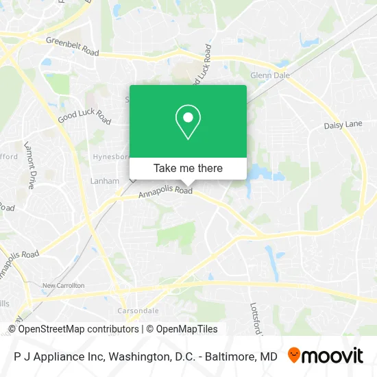 P J Appliance Inc map
