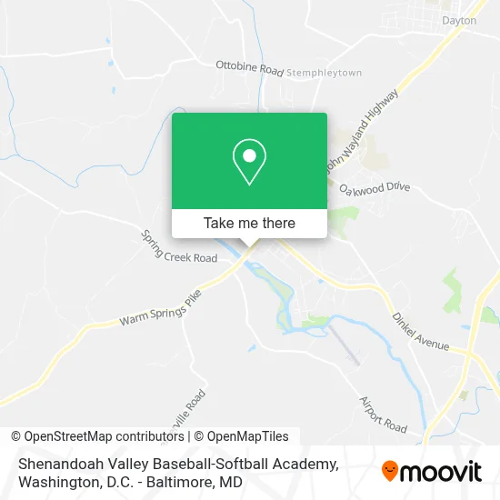Shenandoah Valley Baseball-Softball Academy map