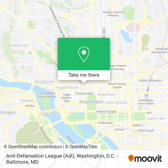 Anti-Defamation League (Adl) map