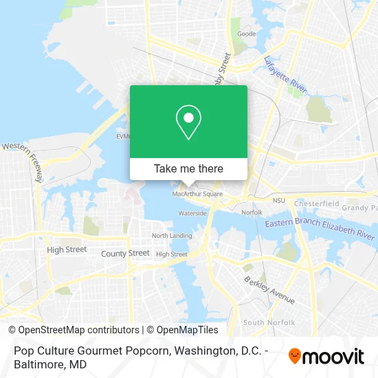 Pop Culture Gourmet Popcorn map