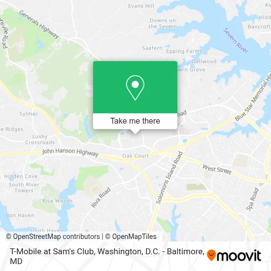 T-Mobile at Sam's Club map