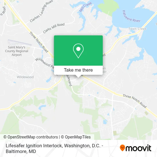 Lifesafer Ignition Interlock map