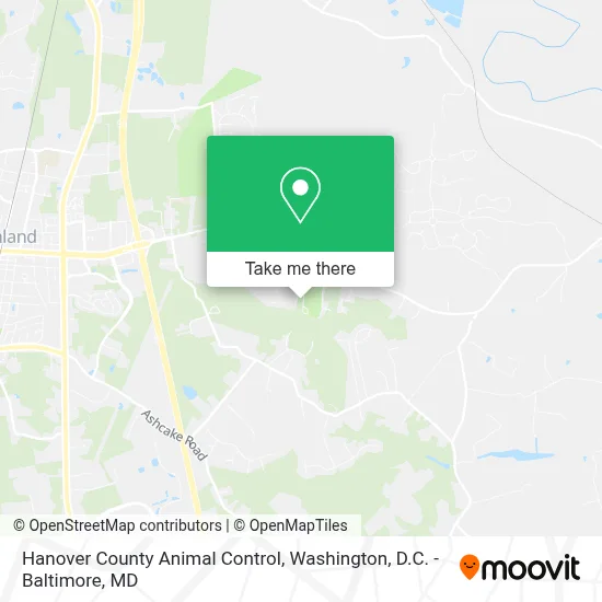 Hanover County Animal Control map