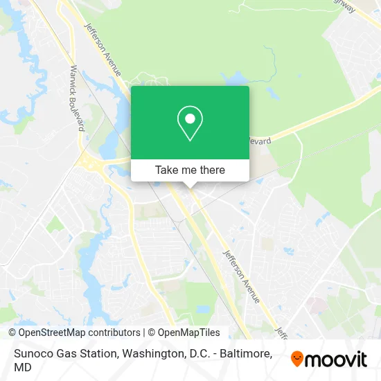 Sunoco Gas Station map