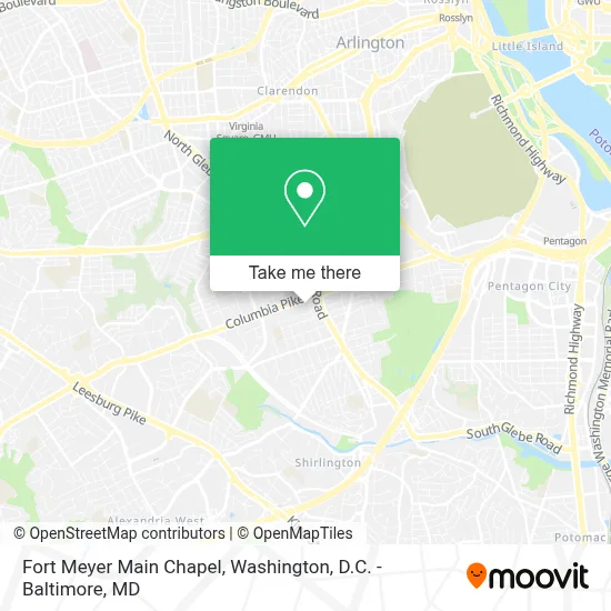 Fort Meyer Main Chapel map