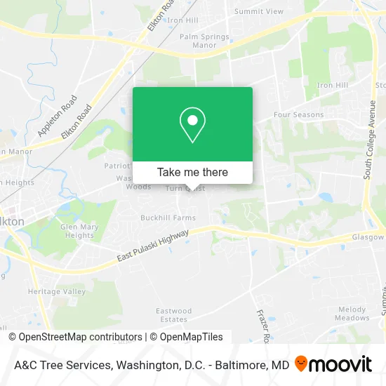 A&C Tree Services map