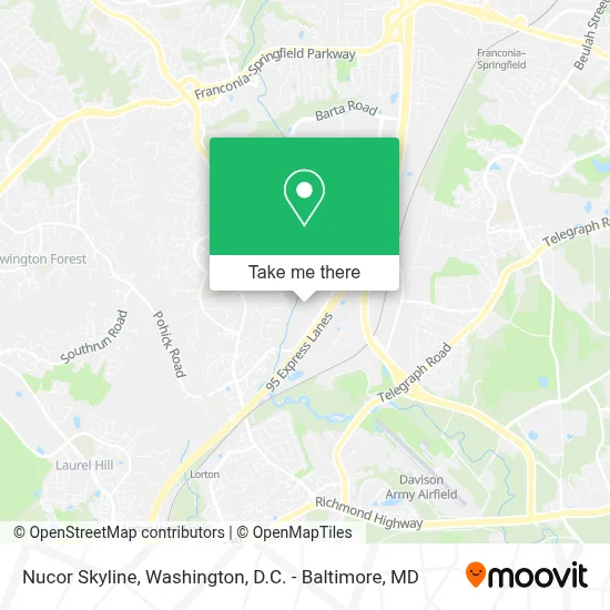 Nucor Skyline map