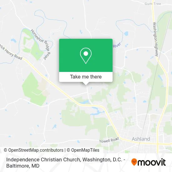 Independence Christian Church map