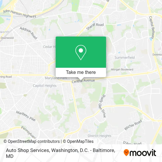 Auto Shop Services map