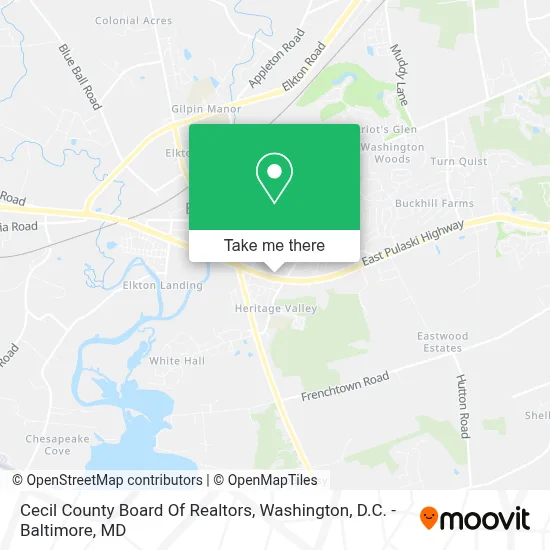 Cecil County Board Of Realtors map
