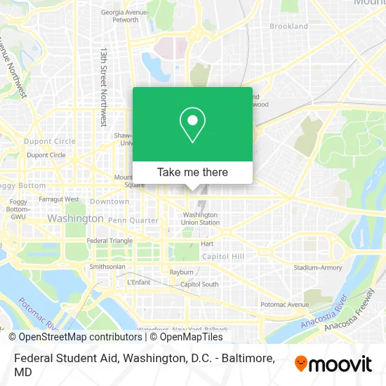 Federal Student Aid map