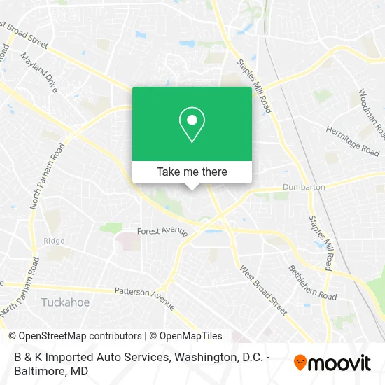 B & K Imported Auto Services map