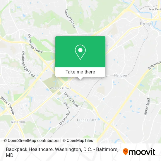 Backpack Healthcare map
