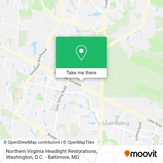 Northern Virginia Headlight Restorations map