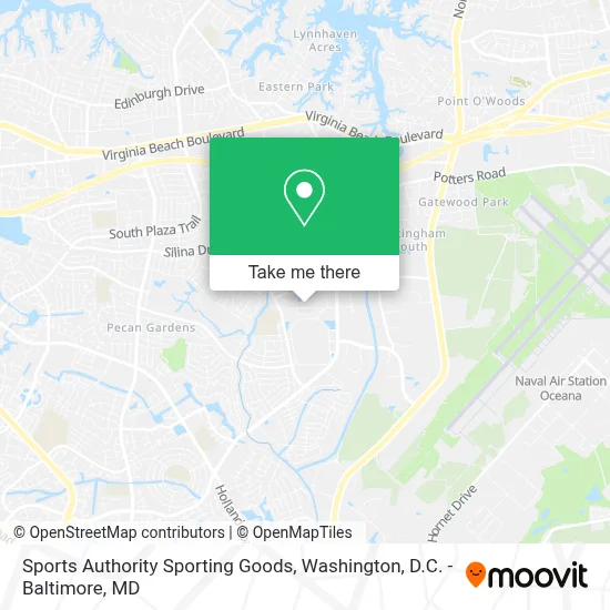 Sports Authority Sporting Goods map