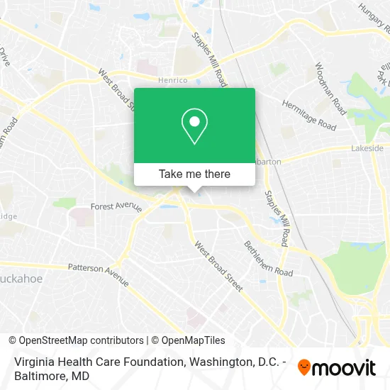 Virginia Health Care Foundation map