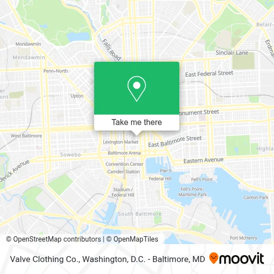 Valve Clothing Co. map