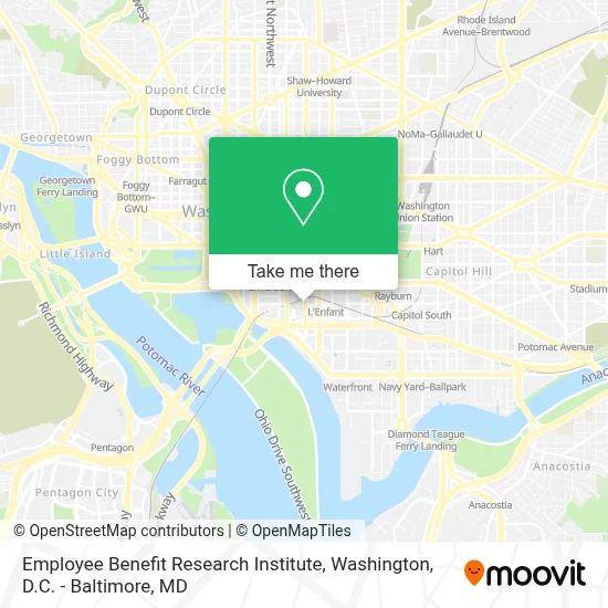 Employee Benefit Research Institute map