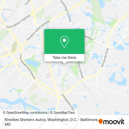 Khedive Shriners Autos map