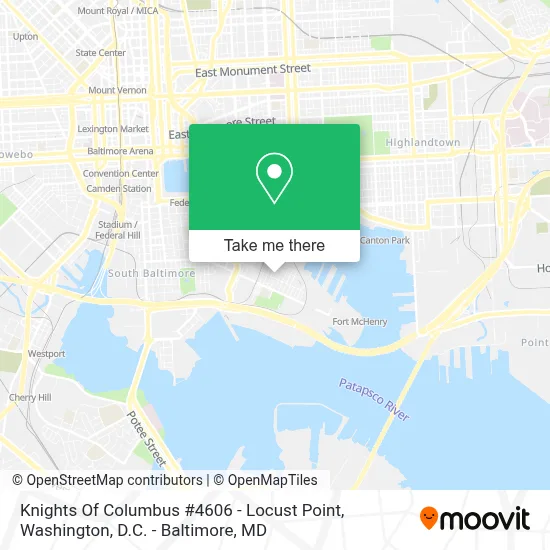 Knights Of Columbus #4606 - Locust Point map