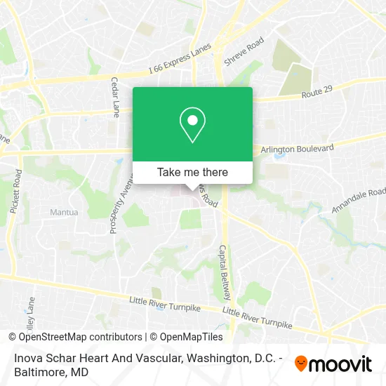 Inova Schar Heart And Vascular map