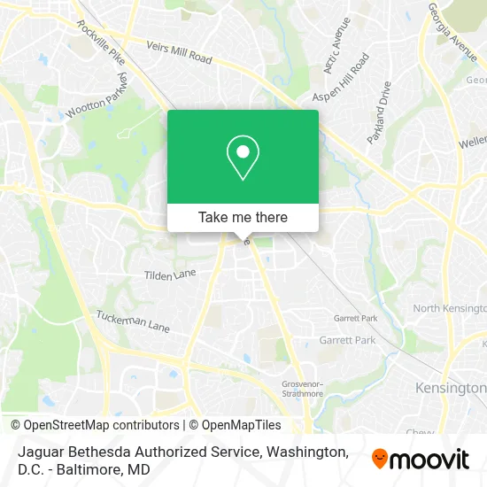 Jaguar Bethesda Authorized Service map