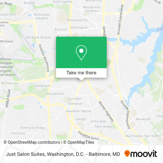 Just Salon Suites map