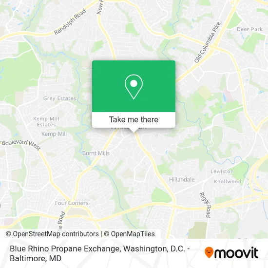 Blue Rhino Propane Exchange map