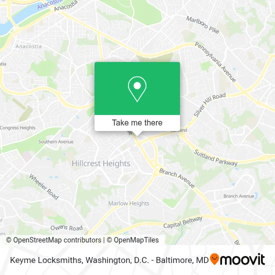 Keyme Locksmiths map