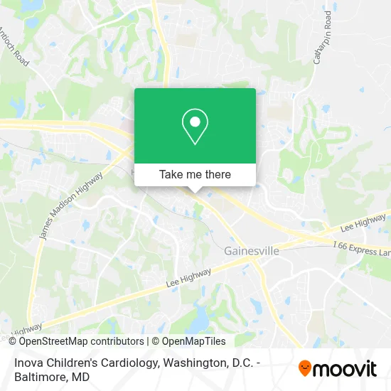 Inova Children's Cardiology map