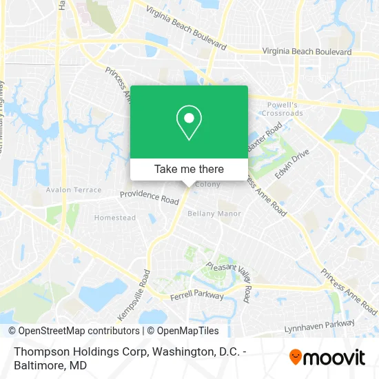 Thompson Holdings Corp map