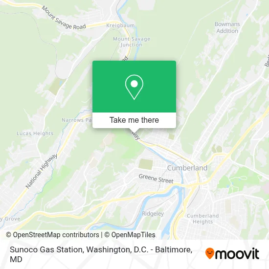 Sunoco Gas Station map