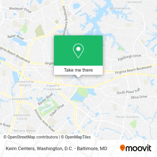 Keim Centers map