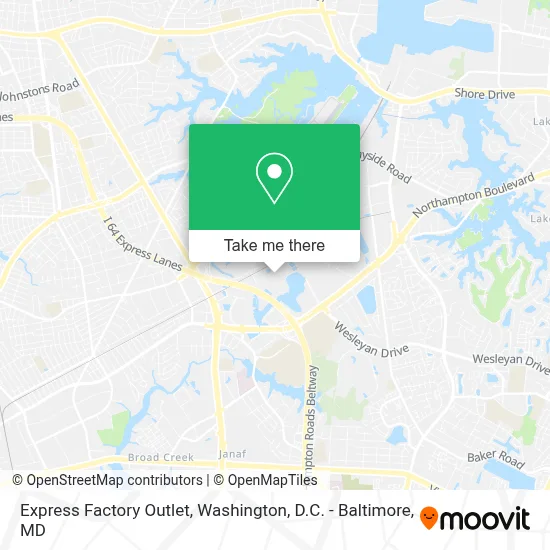 Express Factory Outlet map