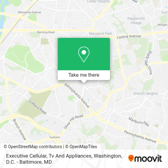Executive Cellular, Tv And Appliances map