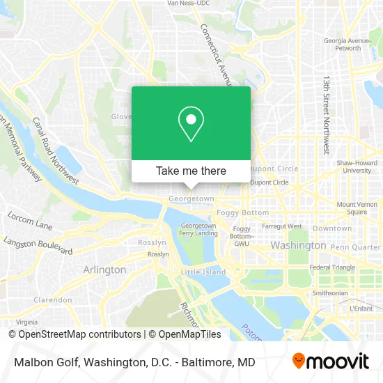 Malbon Golf map