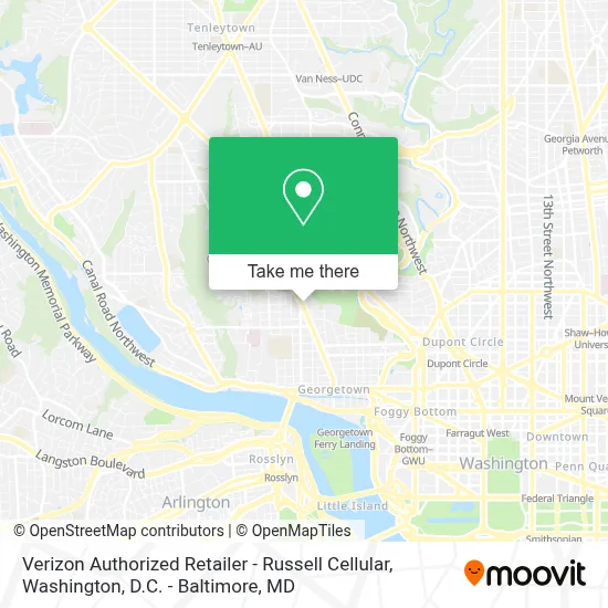 Verizon Authorized Retailer - Russell Cellular map