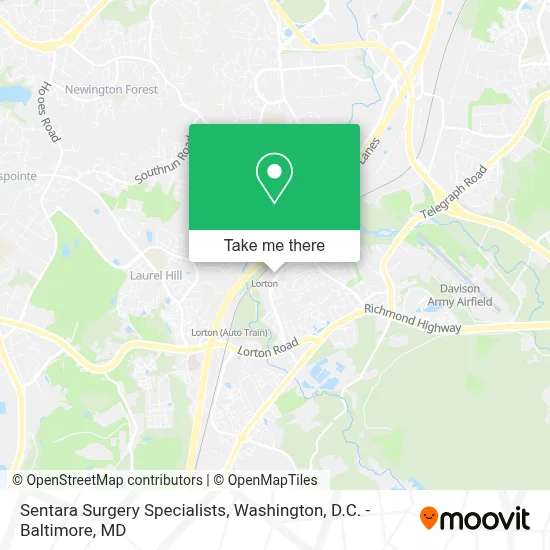 Sentara Surgery Specialists map