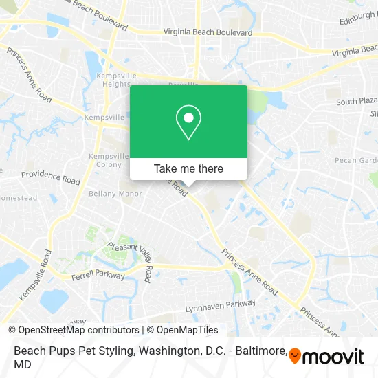 Beach Pups Pet Styling map
