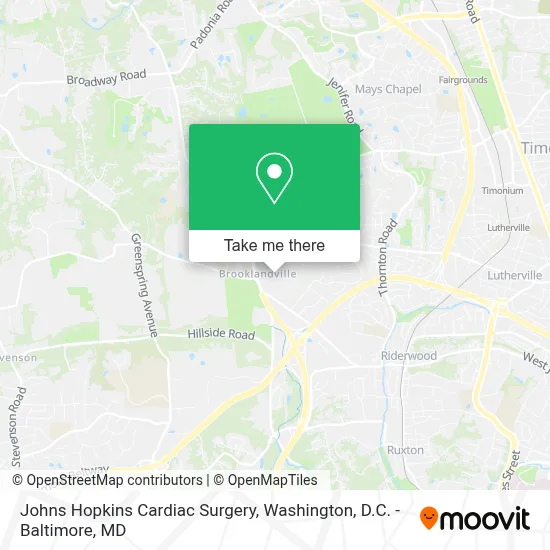 Johns Hopkins Cardiac Surgery map