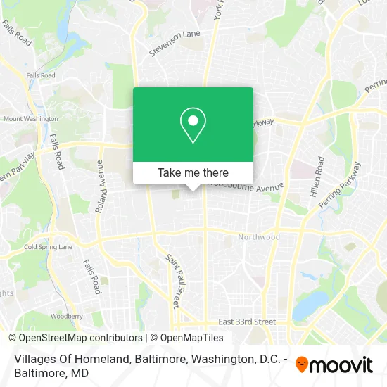 Villages Of Homeland, Baltimore map