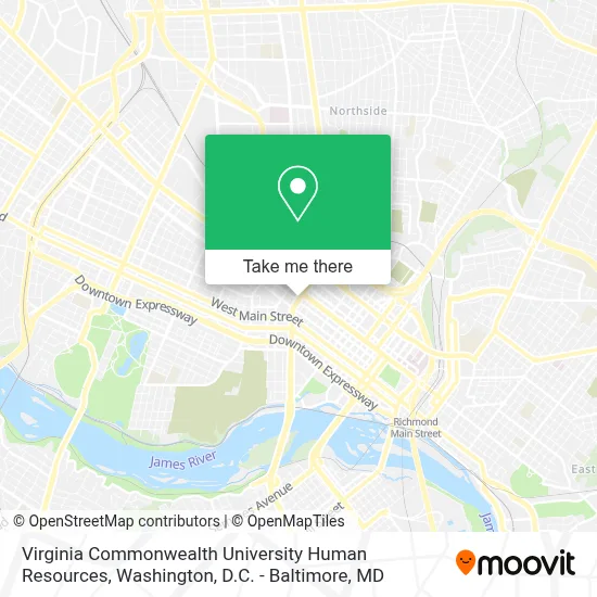 Virginia Commonwealth University Human Resources map