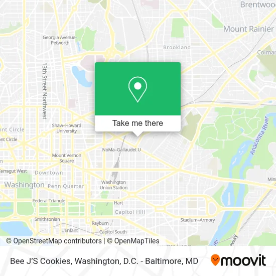 Bee J’S Cookies map