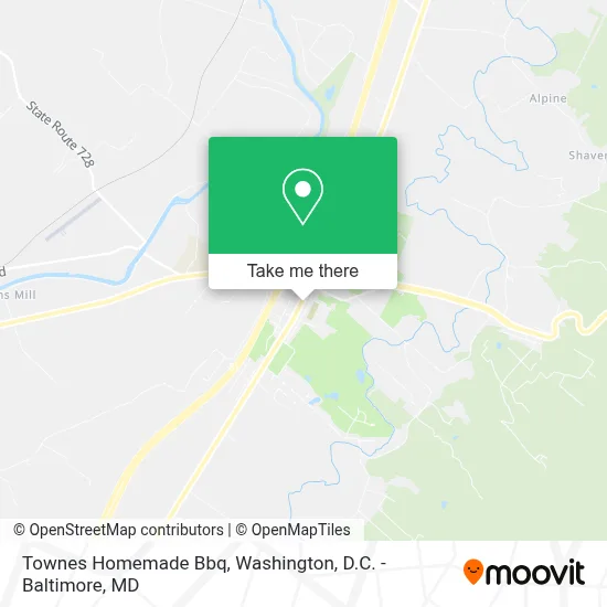 Townes Homemade Bbq map