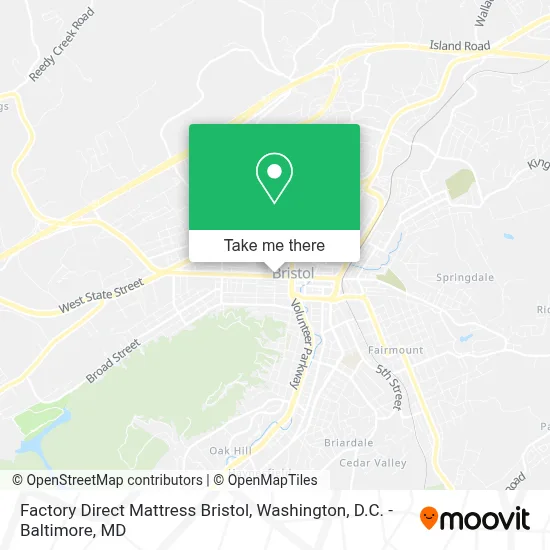 Factory Direct Mattress Bristol map
