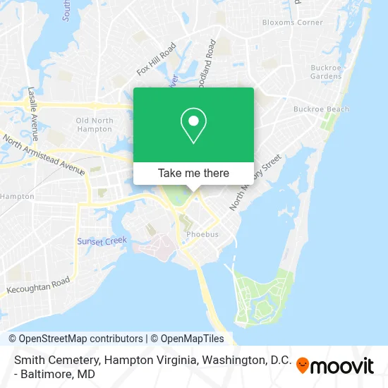 Smith Cemetery, Hampton Virginia map