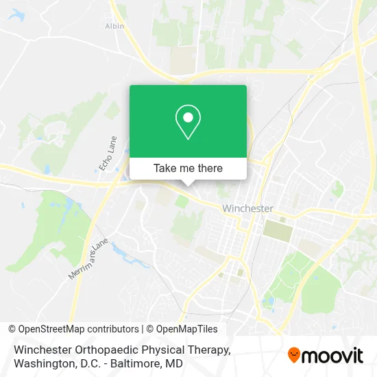 Winchester Orthopaedic Physical Therapy map