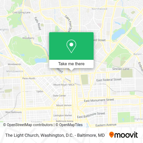 The Light Church map