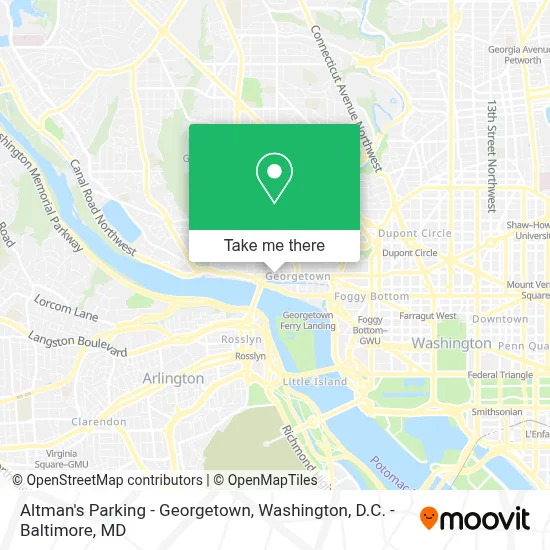 Altman's Parking - Georgetown map
